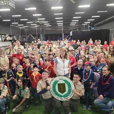 Blue and Gold Ceremony for local Scouts, SFID is the charter organization for the Scouts