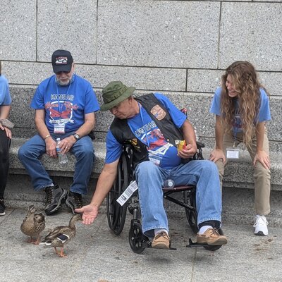 Having some fun with the ducks!