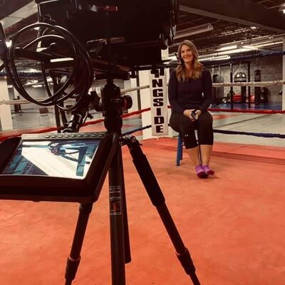 Filming "Fighting For Your Joy" in a boxing ring
