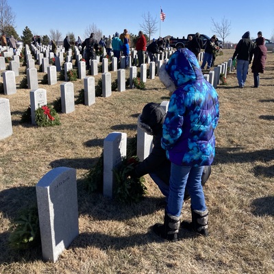 VFW family members participating in Wreaths Across America